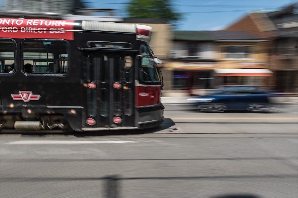 TTC Streetcar Panning Shot
